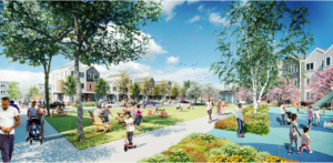 A rendering of Bartrams Village